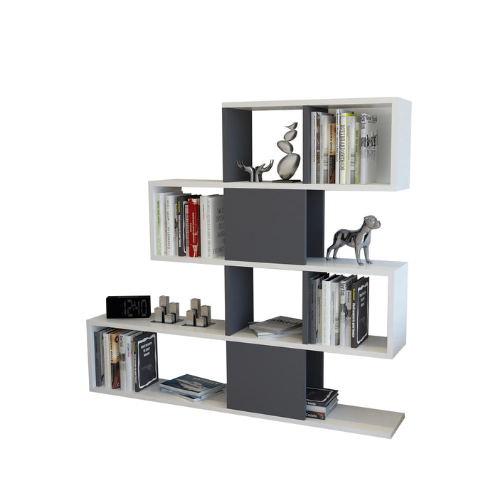 Librería melamina color antracita 120x19,5x109cm