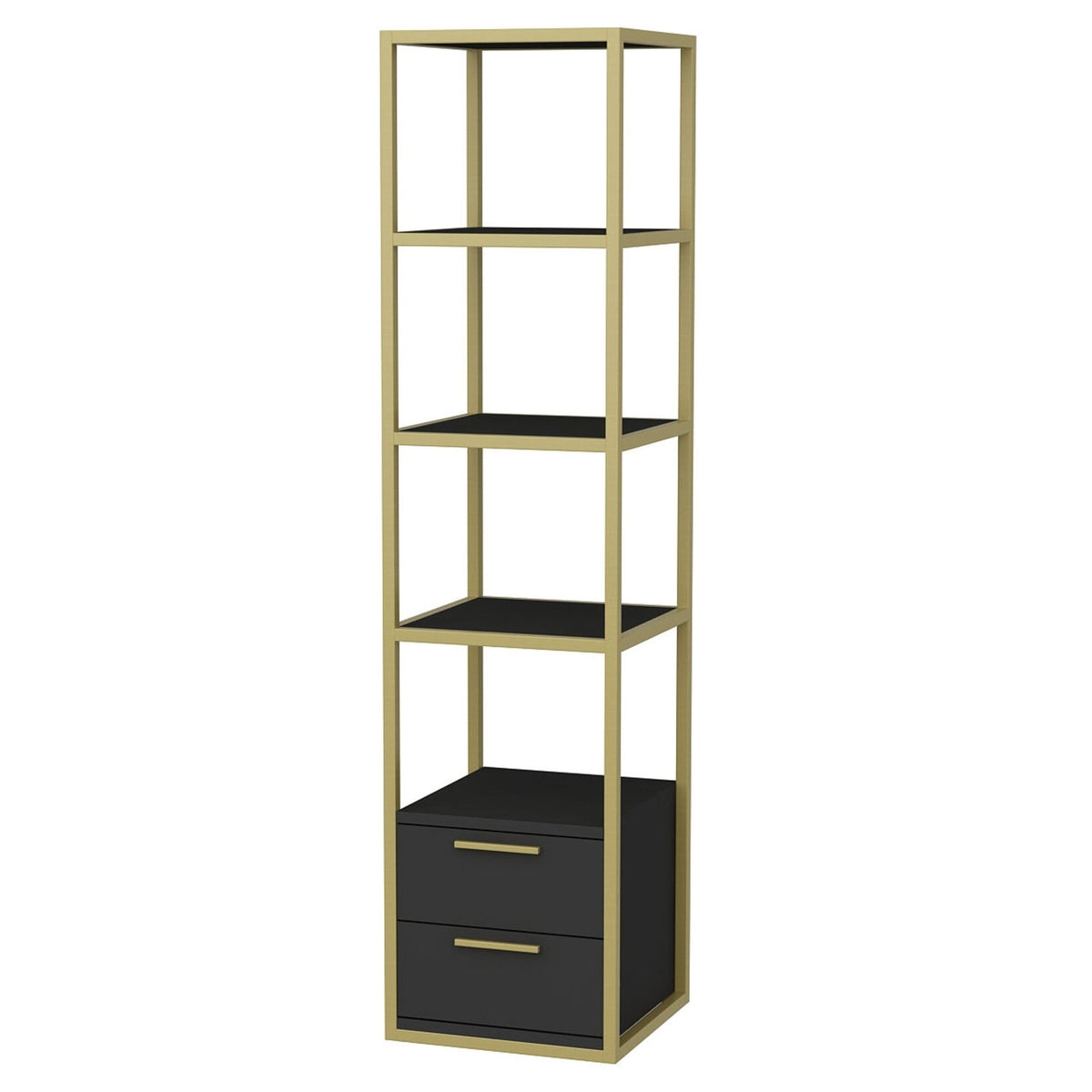 Librería melamina color oro y antracita 39x39x160cm