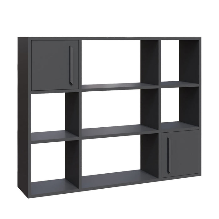 Librería melamina color antracita 120x25x93,6cm
