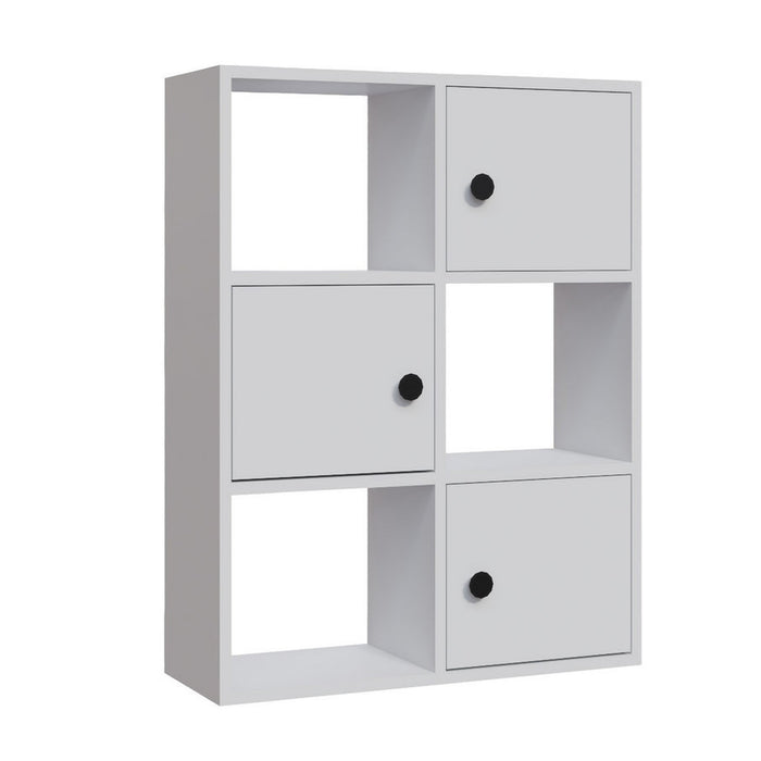Librería melamina color blanco 72x25x93cm