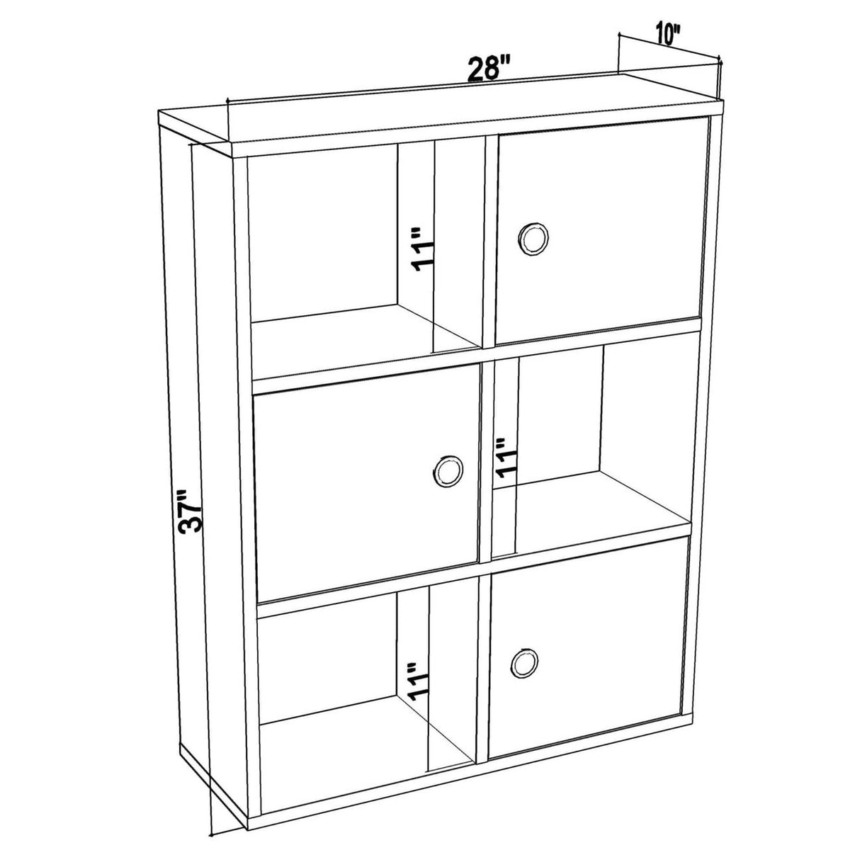 Librería melamina color blanco 72x25x93cm (2)