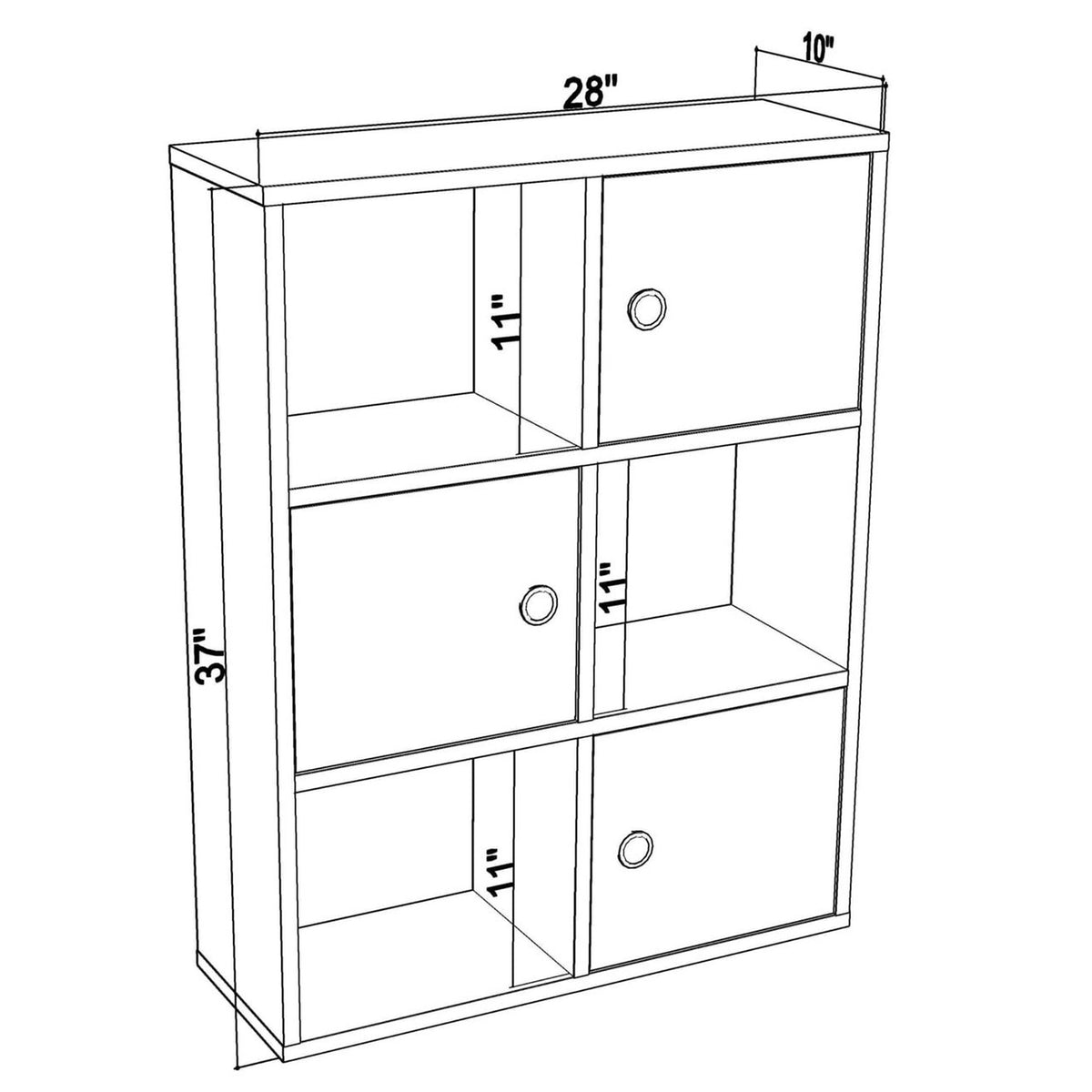 Librería melamina color blanco 72x25x93cm (2)