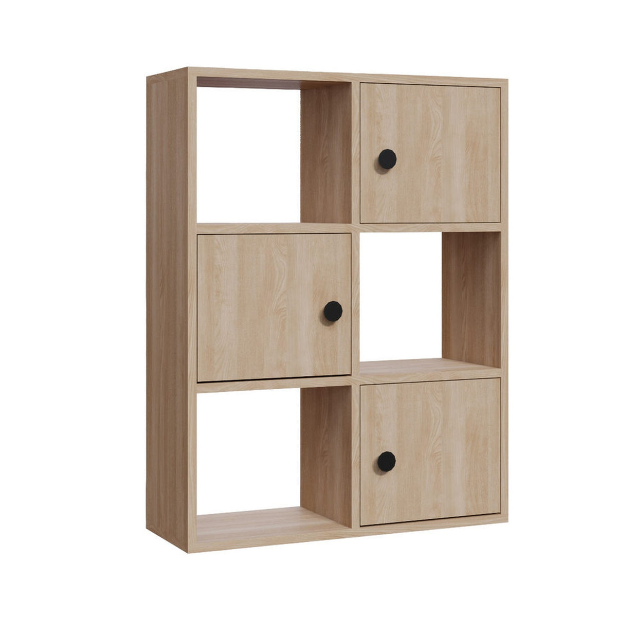 Librería melamina color roble 72x25x93cm