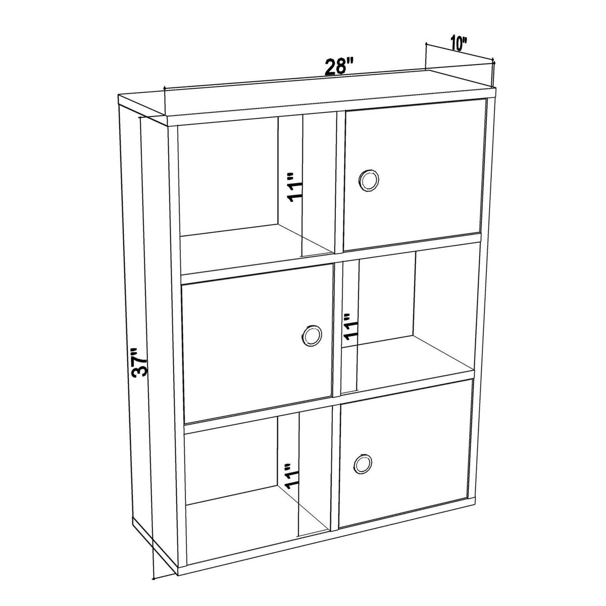 Librería melamina color roble 72x25x93cm (2)
