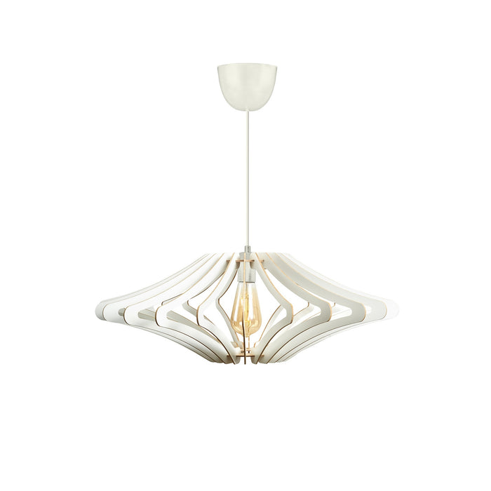 Lámpara de techo MDF blanco 59x59x55 cm casquillo E27