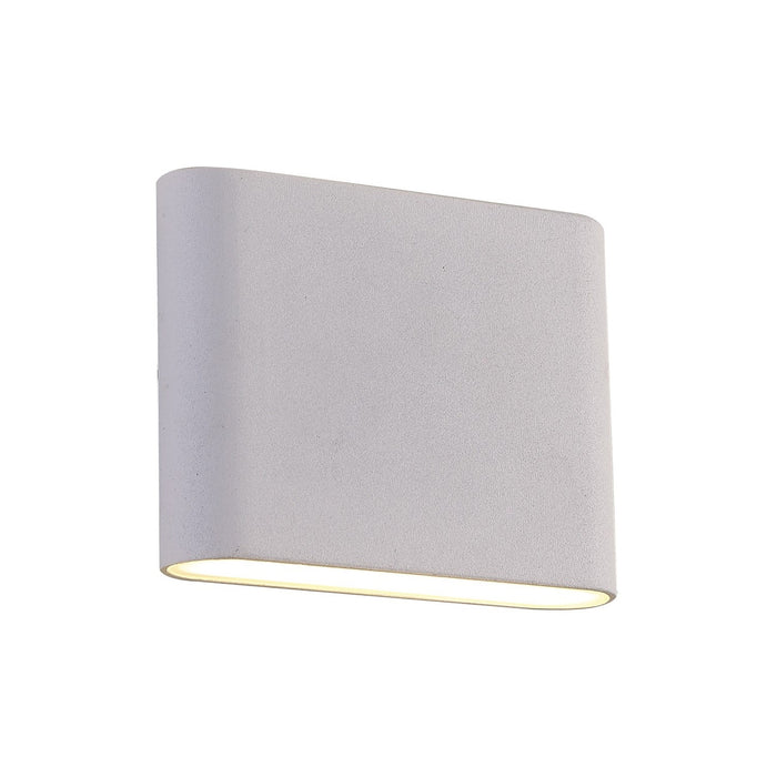 Aplique de pared metal blanco 12x9x2 cm LED 6W