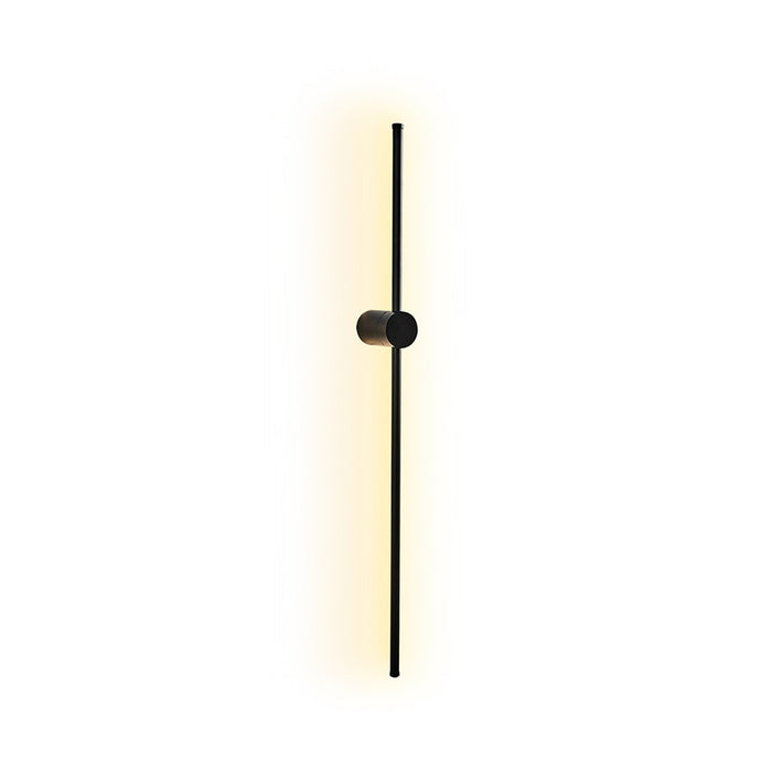 Aplique de pared metal negro 6x91x10 cm LED 18W