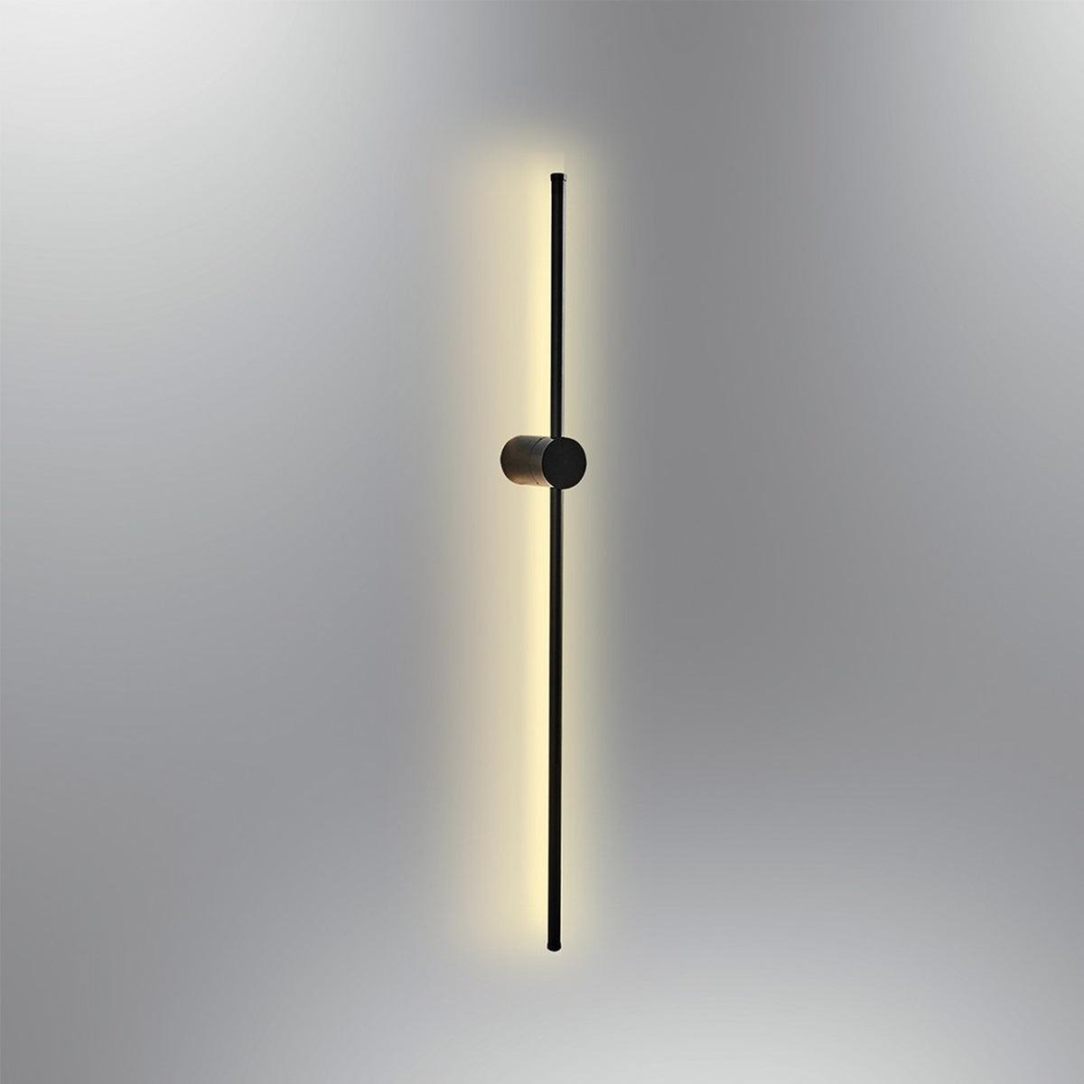 Aplique de pared metal negro 6x91x10 cm LED 18W (2)