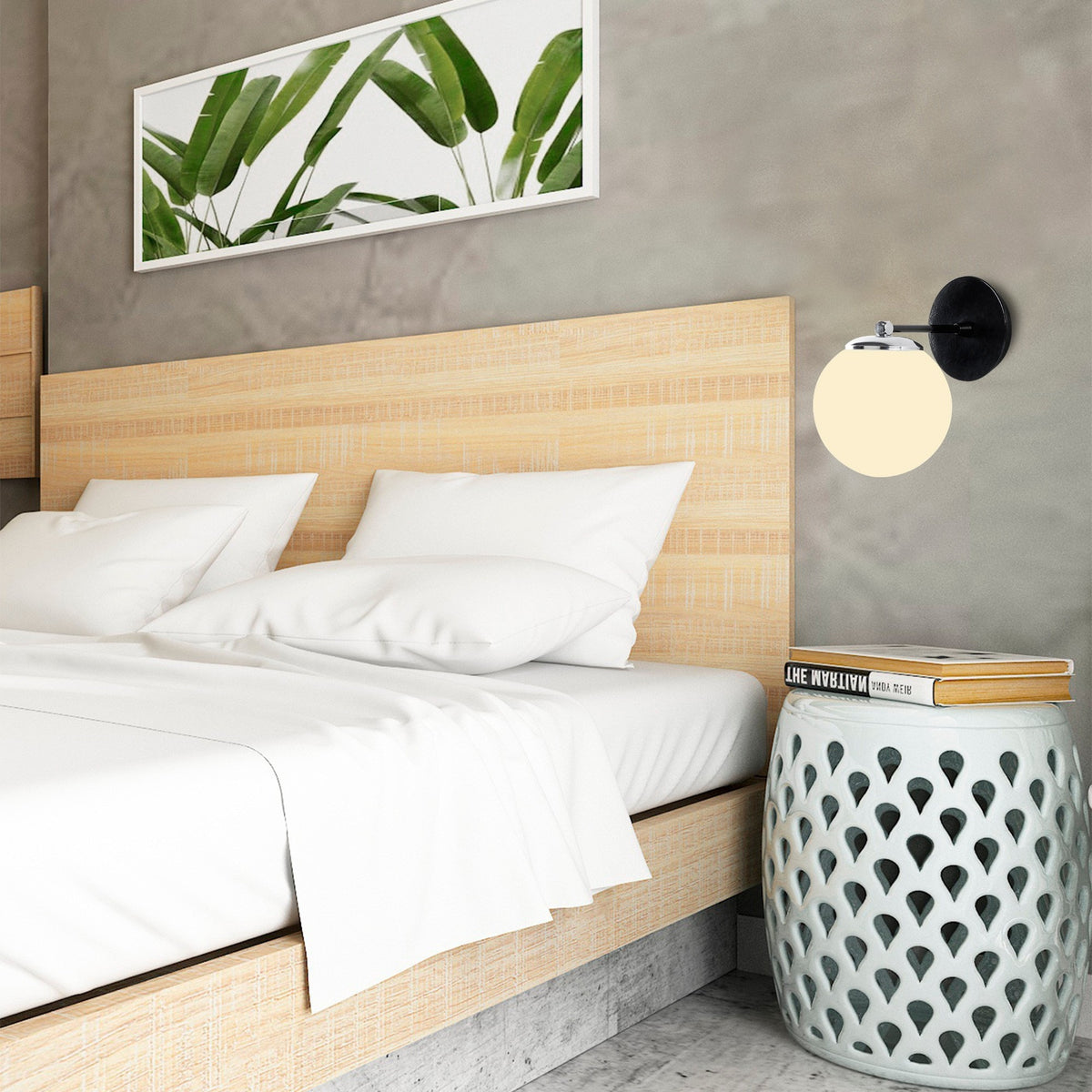 Aplique de pared metal negro 15x24x24 cm casquillo E27 (6)