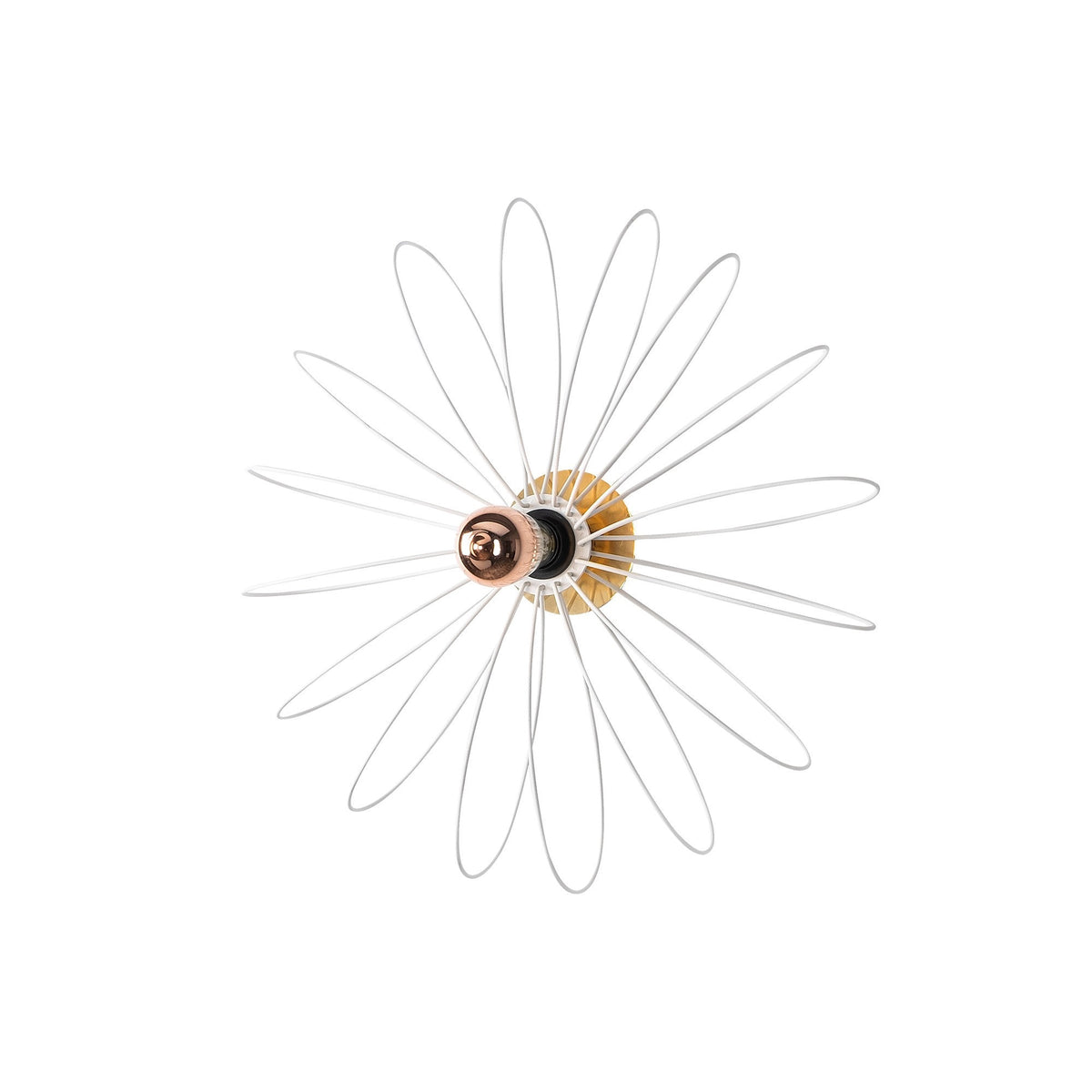Aplique de pared metal blanco 58x12x58 cm casquillo E27