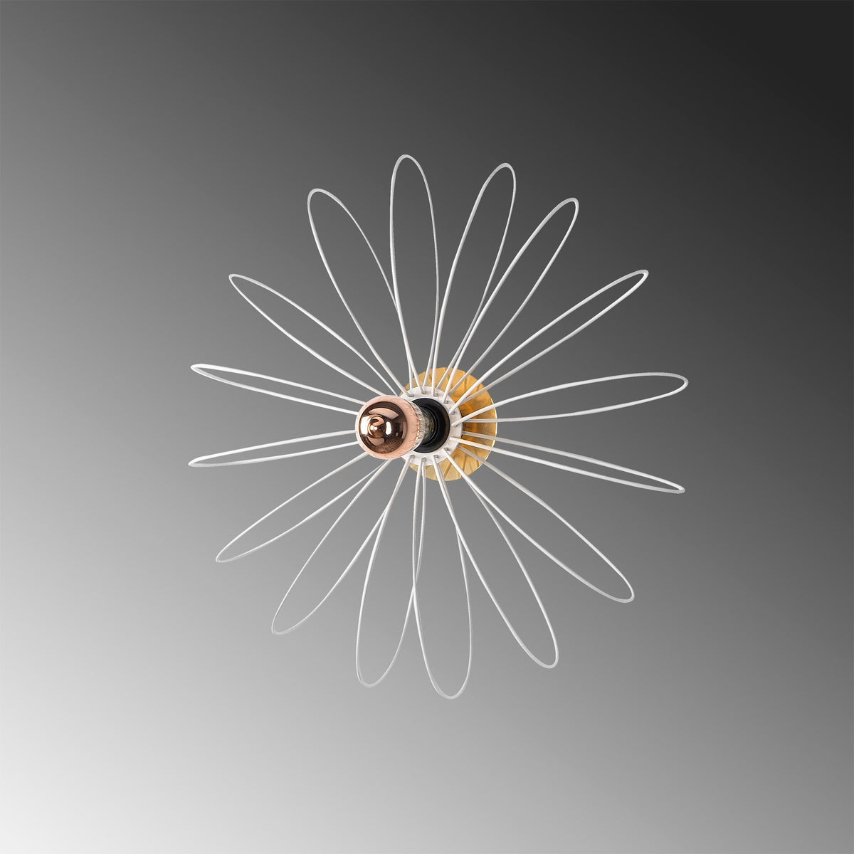 Aplique de pared metal blanco 58x12x58 cm casquillo E27 (3)