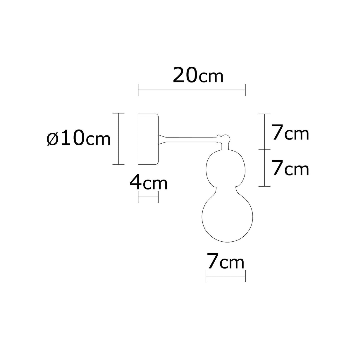 Aplique de pared madera natural 10x10x14 cm casquillo E27 (2)