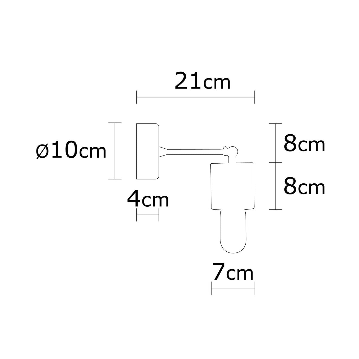 Aplique de pared madera natural 10x10x16 cm casquillo E27 (2)