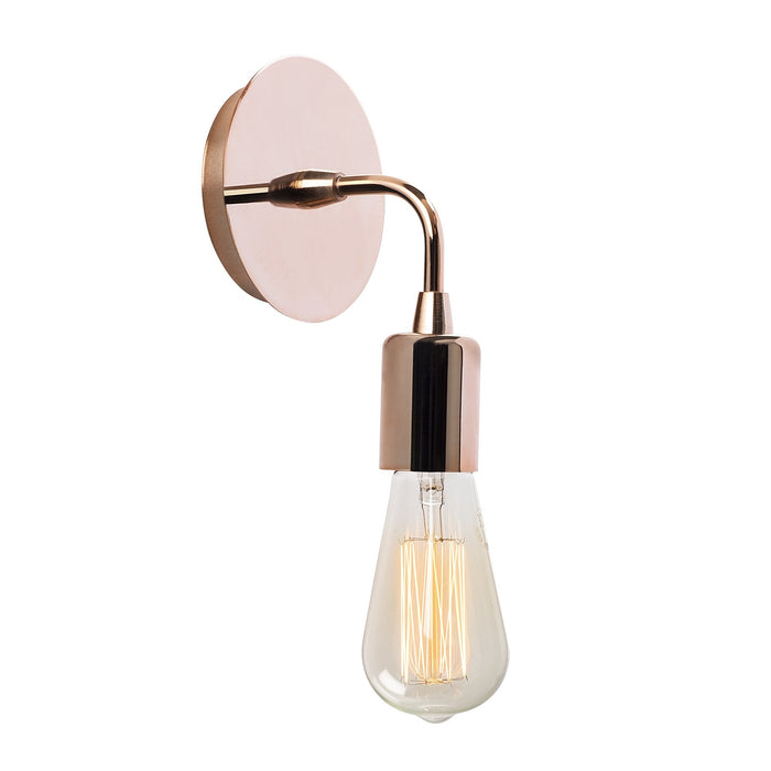 Aplique de pared metal cobre 12x12x20 cm casquillo E27