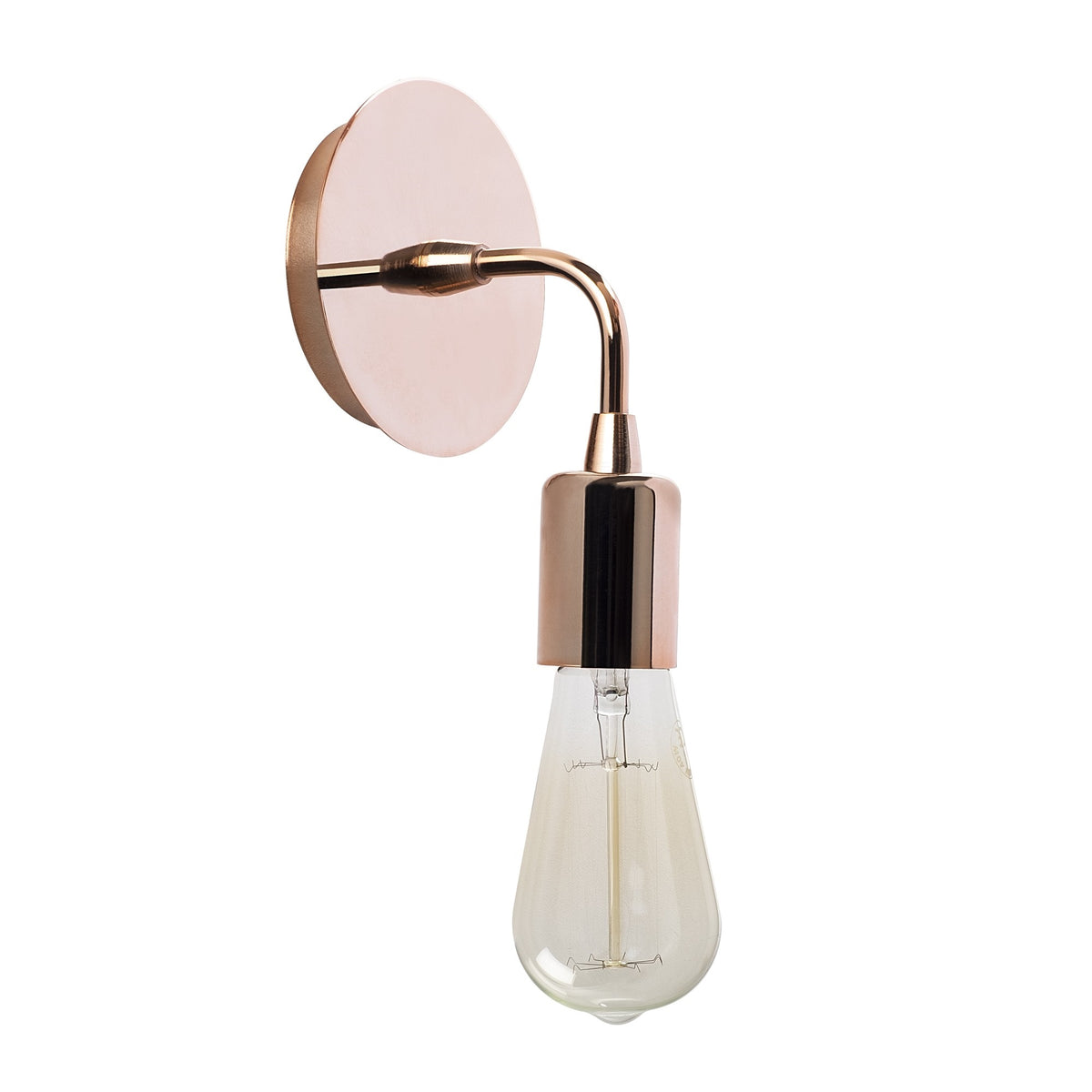 Aplique de pared metal cobre 12x12x20 cm casquillo E27 (3)