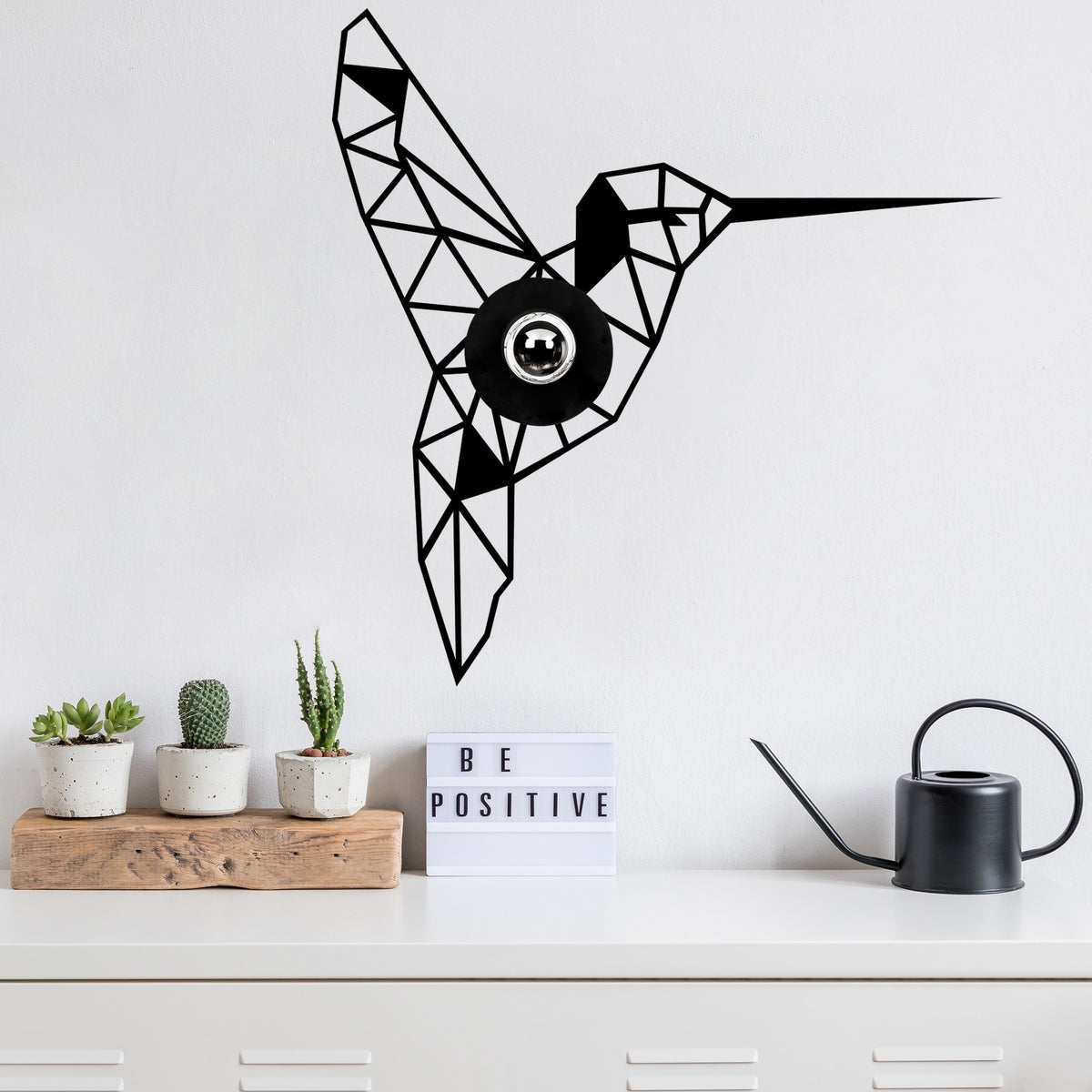 Aplique de pared MDF negro 44x12x44 cm casquillo E27 (7)