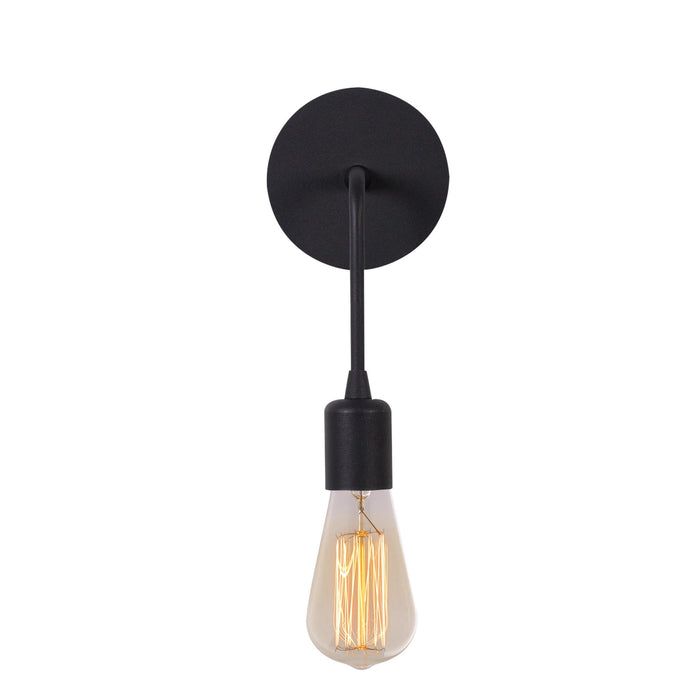 Aplique de pared hierro negro 6x12x27 cm casquillo E27