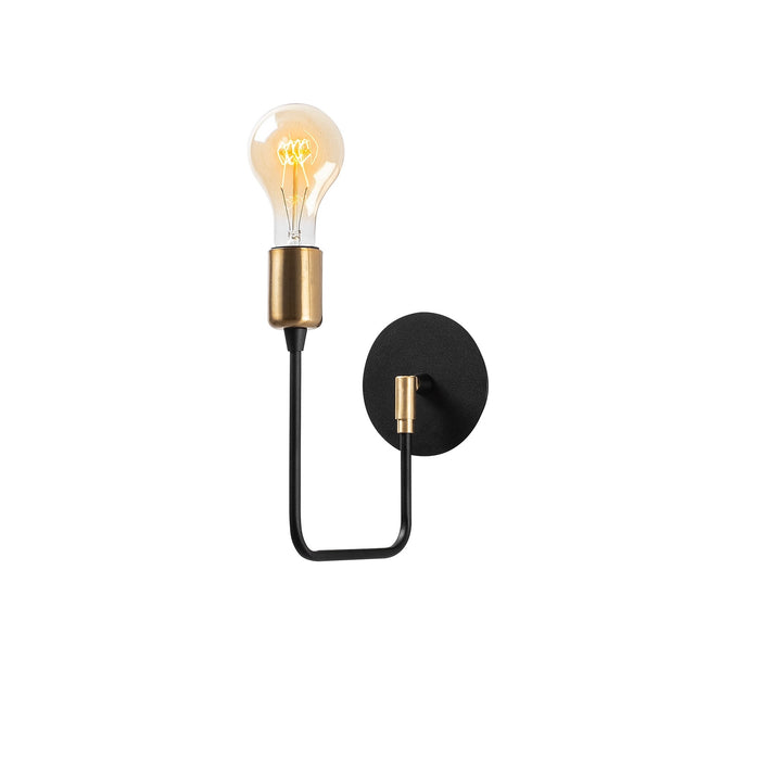 Aplique de pared metal negro 12x23x24 cm casquillo E27