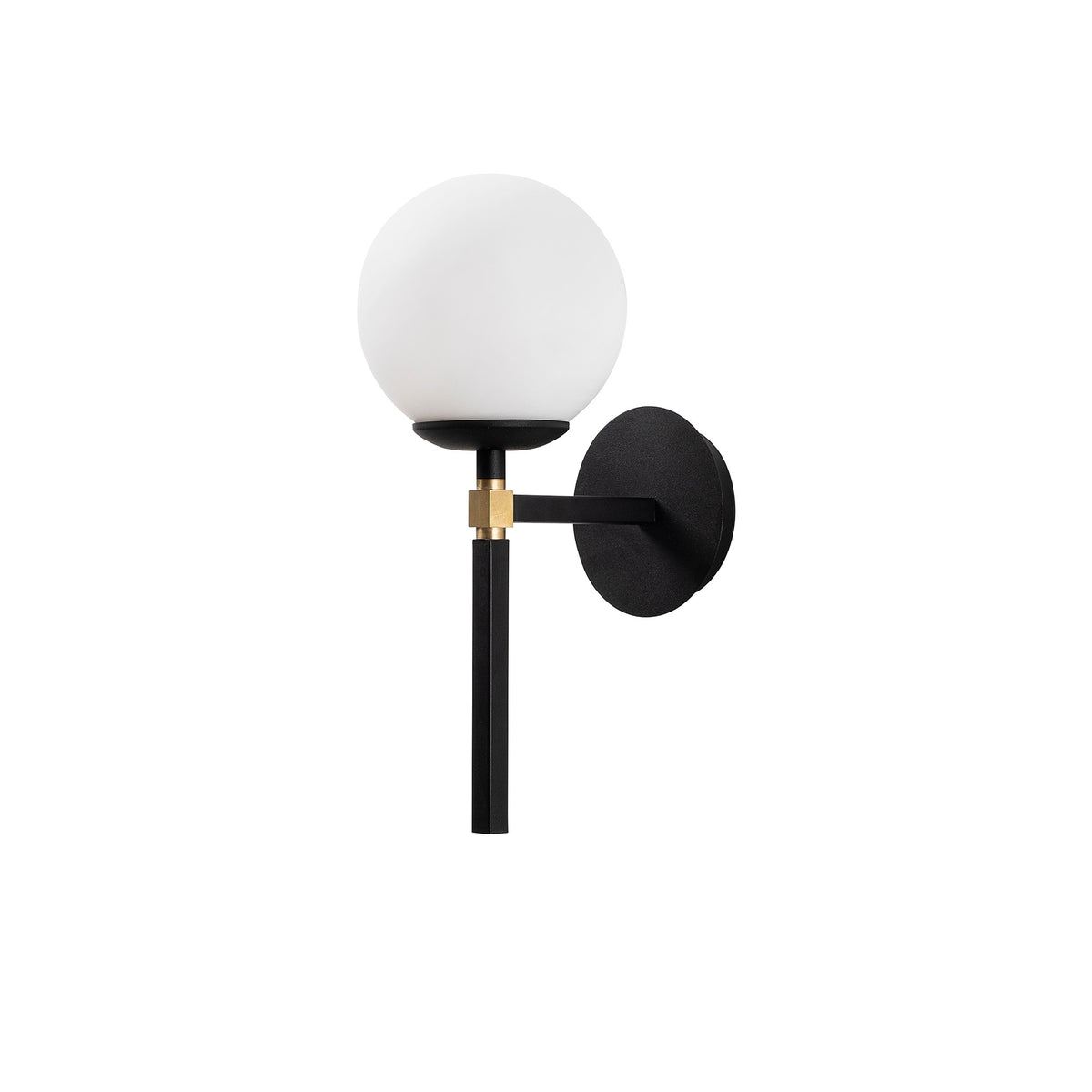 Aplique de pared metal negro blanco 15x20x37 cm casquillo E27 (3)