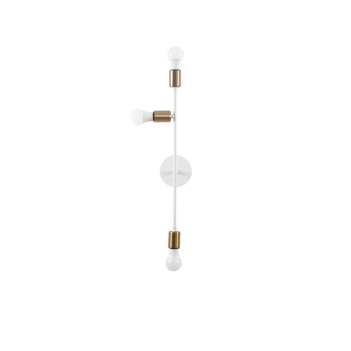 Aplique de pared extensión izquierda metal blanco 15x15x65 cm (3)