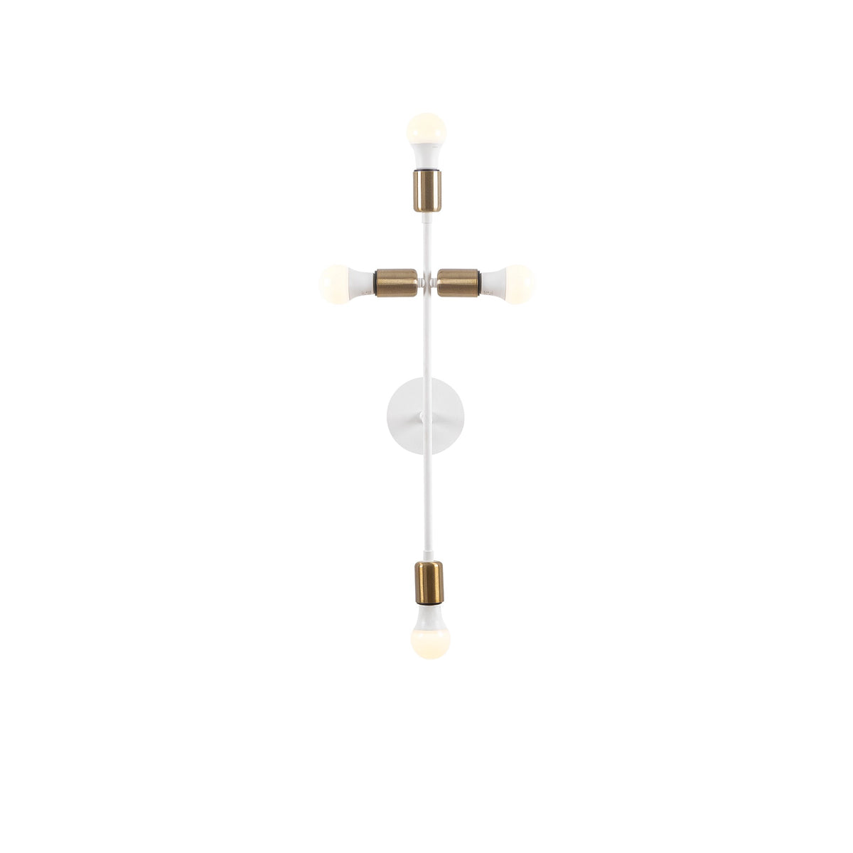 Aplique de pared metal blanco 20x15x62 cm 4 casquillos E27