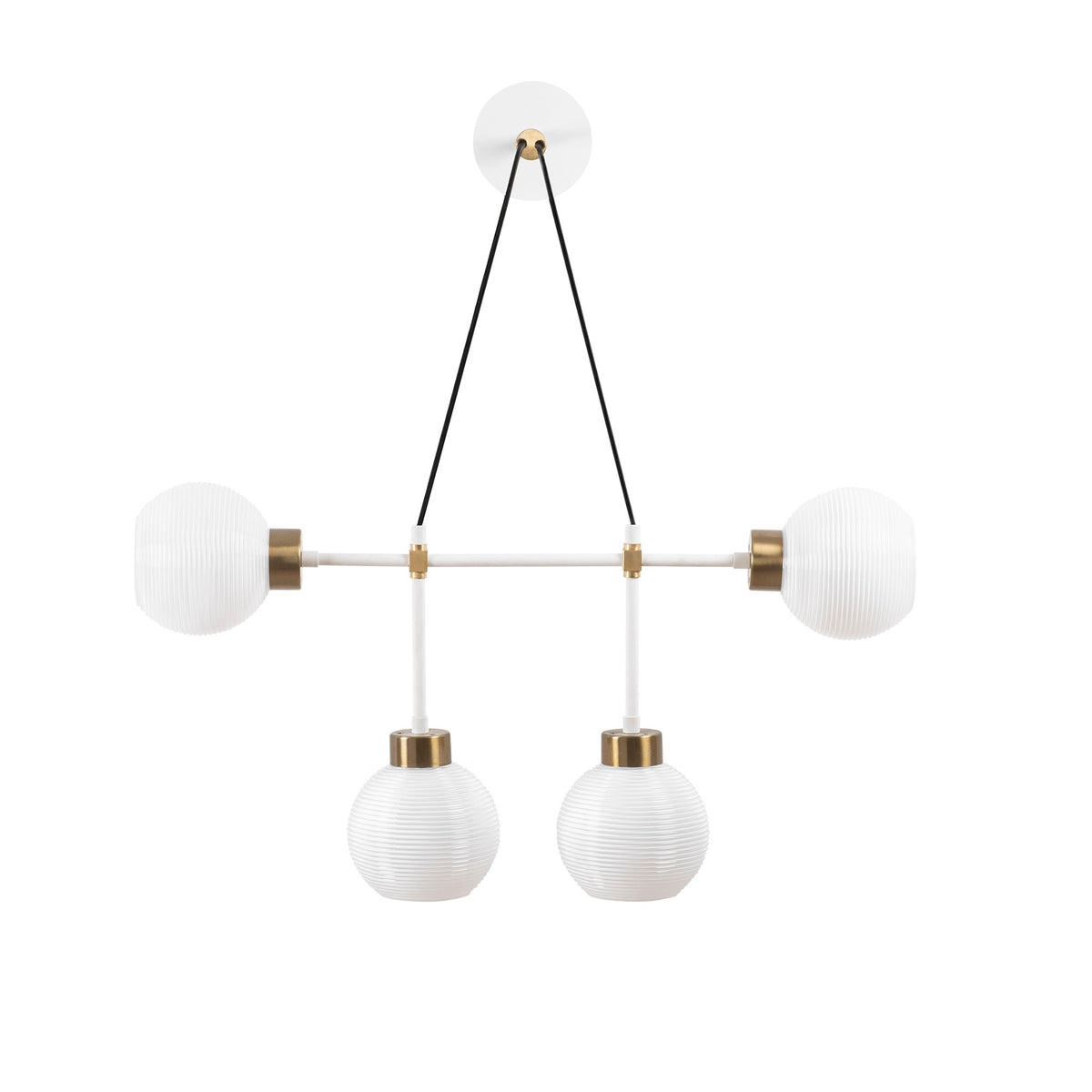 Aplique de pared metal vintage blanco 78x15x65 cm casquillo E27 (3)