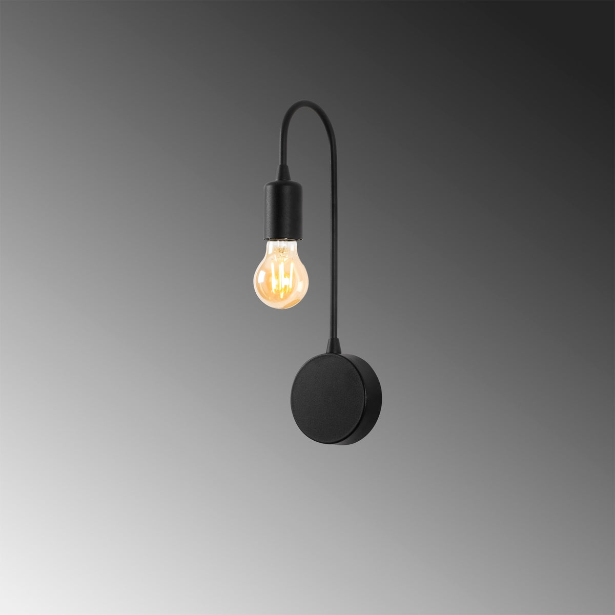 Aplique de pared metal negro 10x14x38 cm casquillo E27 (4)