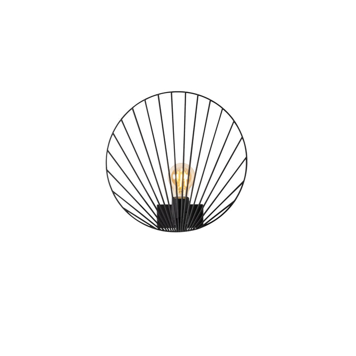 Aplique de pared metal negro 30x12x30 cm casquillo E27