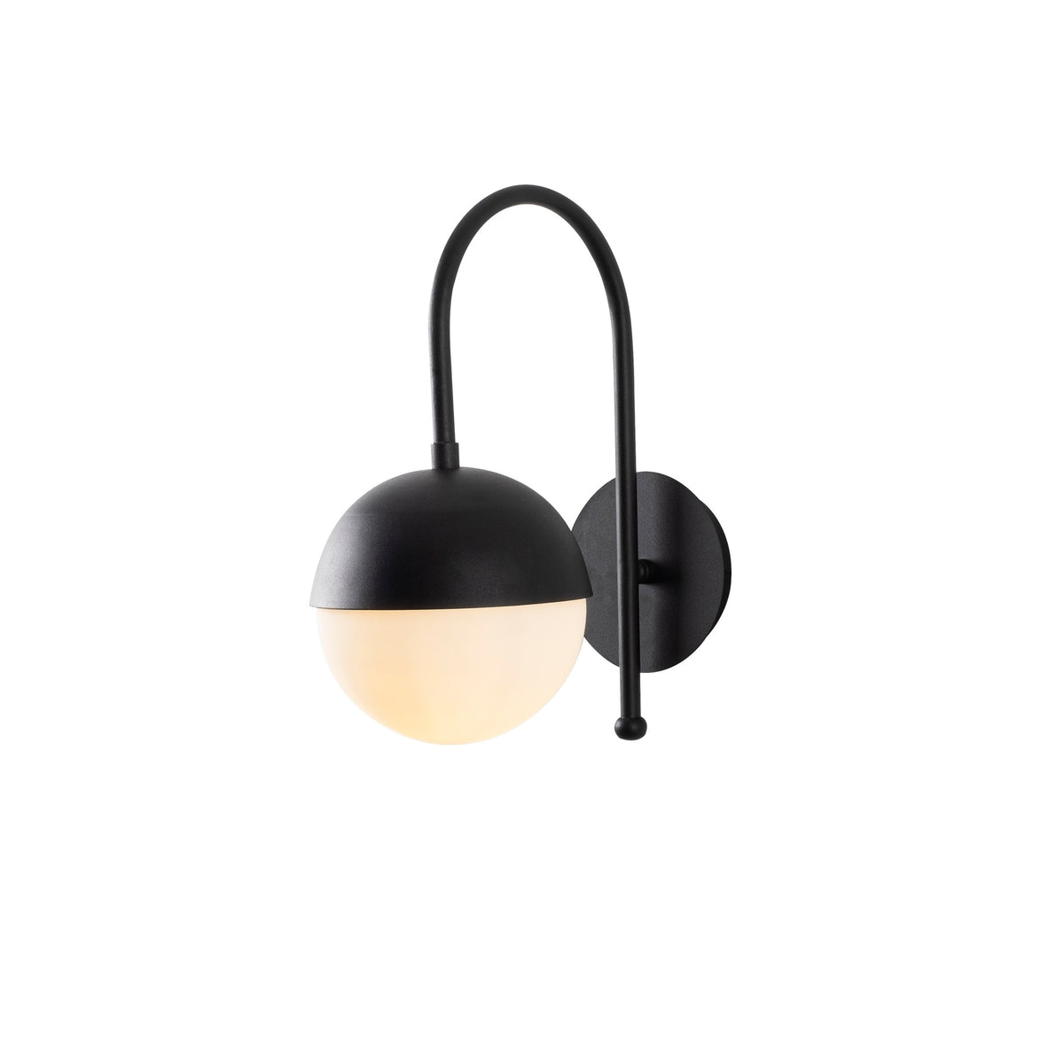 Aplique de pared metal negro blanco 15x25x30 cm casquillo E27