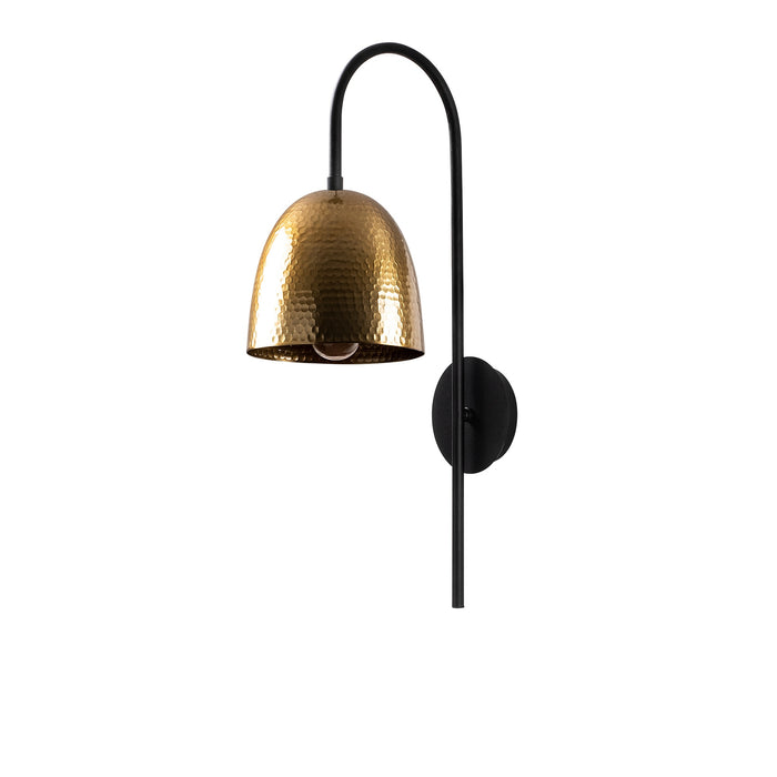 Aplique de pared metal negro vintage 16x24x57 cm casquillo E27