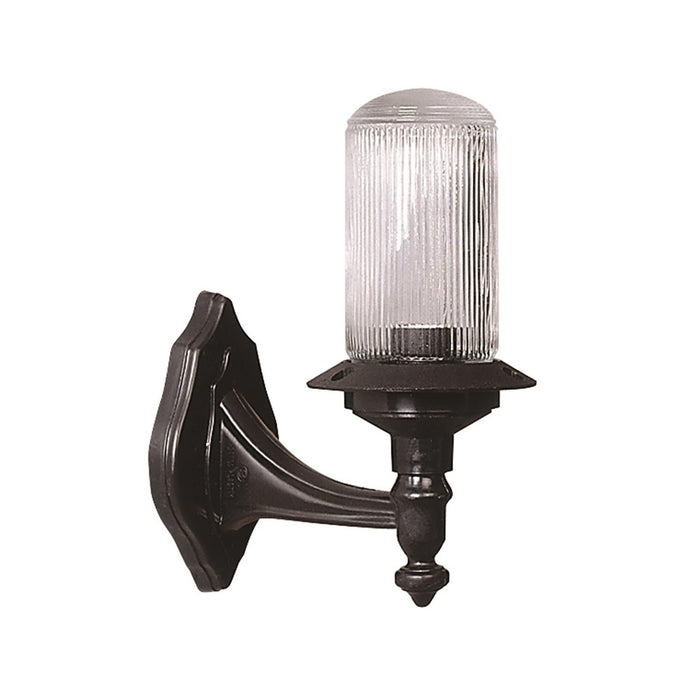 Aplique de pared exterior ABS negro 21x16x28 cm casquillo E27