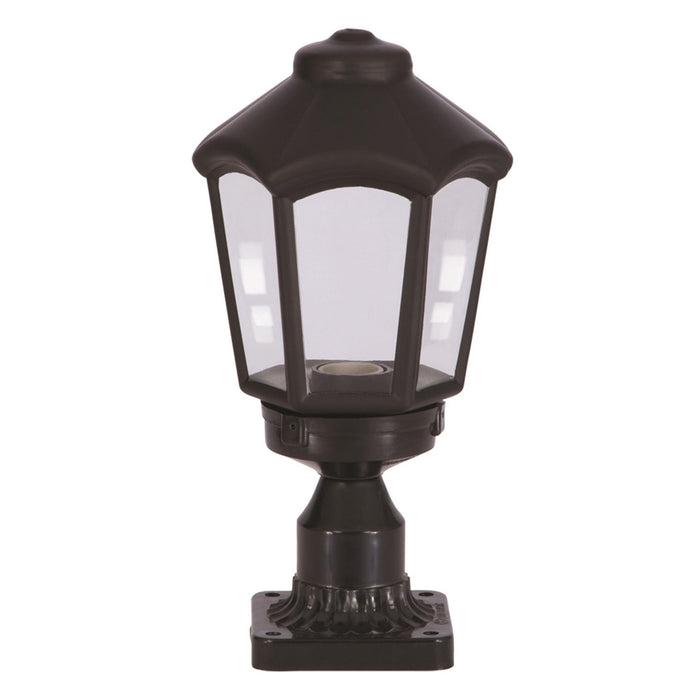 Aplique de suelo diamante exterior ABS negro 20x20x40 cm E27