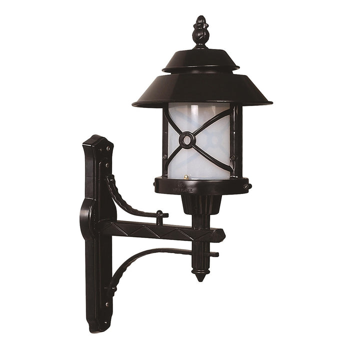 Aplique de pared exterior ABS negro 36x36x63 cm casquillo E27