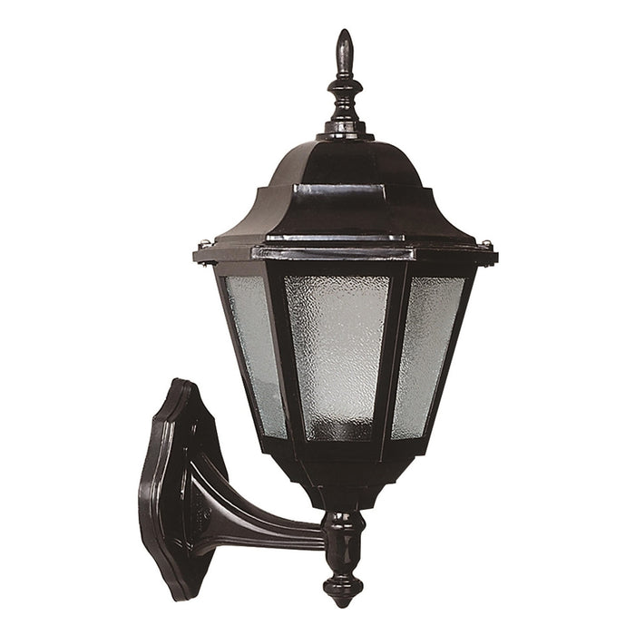 Aplique de pared exterior ABS negro 28x23x42 cm casquillo E27