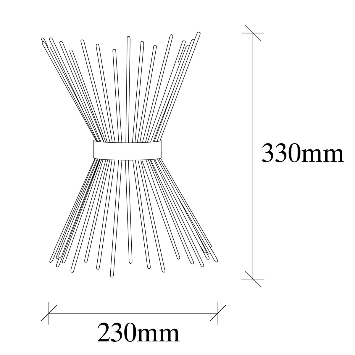 Aplique de pared metal negro 23x16x33 cm 2 casquillos E27 (2)