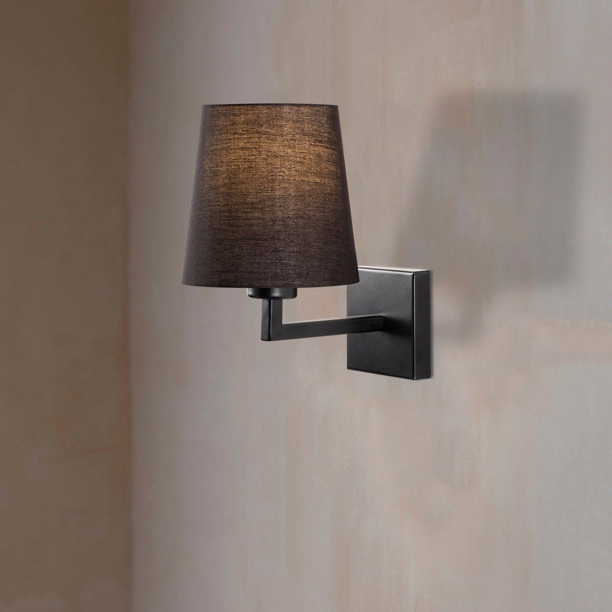 Aplique de pared metal negro 18x24x30 cm casquillo E27 (6)