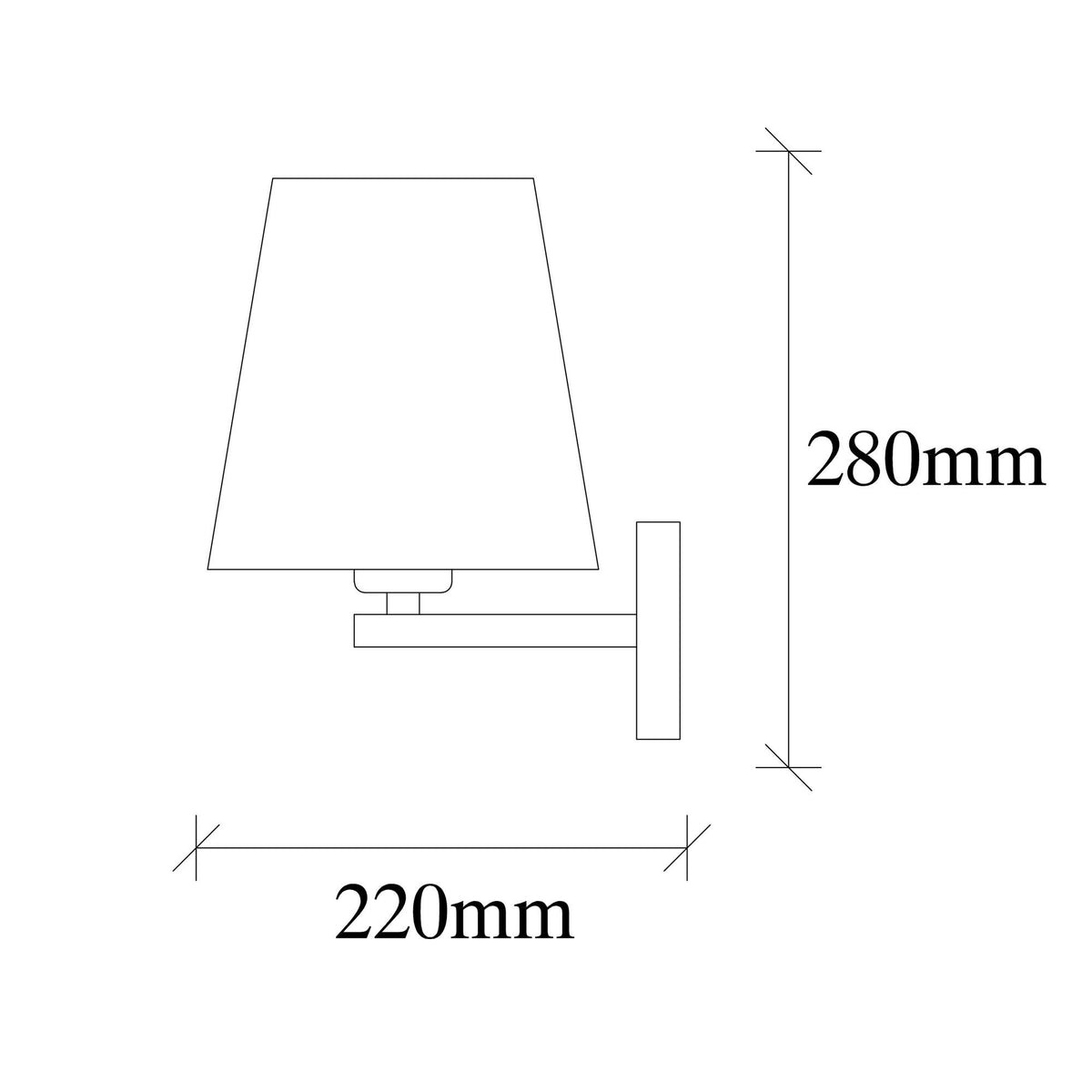 Aplique de pared pantalla negra metal negro 18x24x30 cm E27 (2)