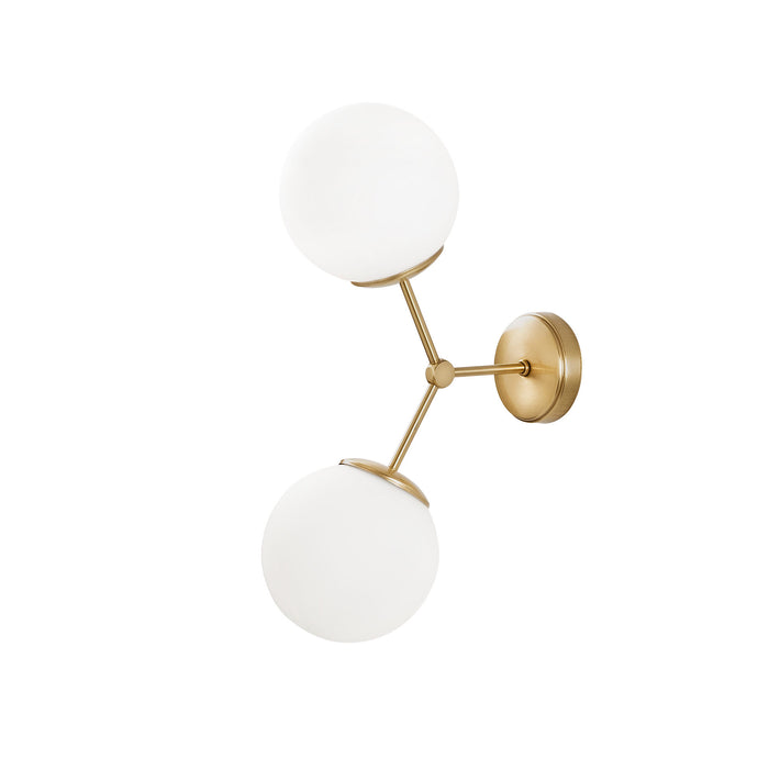 Aplique de pared metal amarillo blanco 28x15x44 cm 2xE27