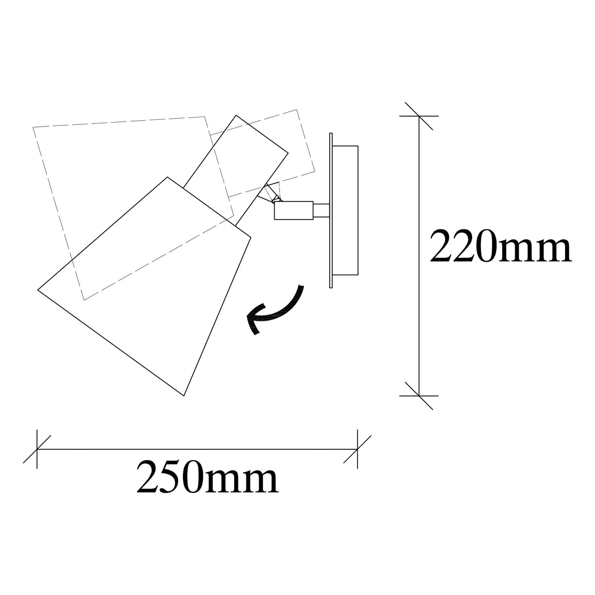 Aplique de pared metal anticuario 25x14x22 cm casquillo E27 (2)