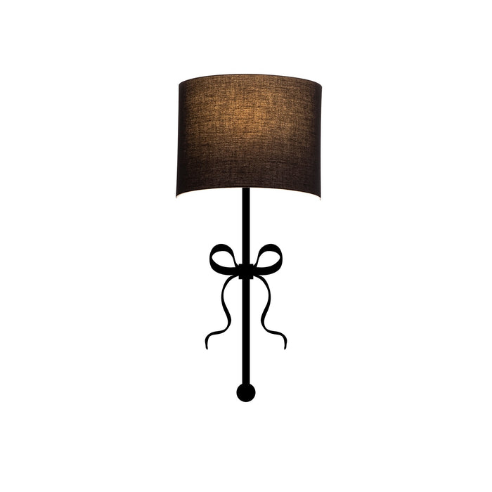 Aplique de pared metal negro 15x28x57 cm casquillo E27