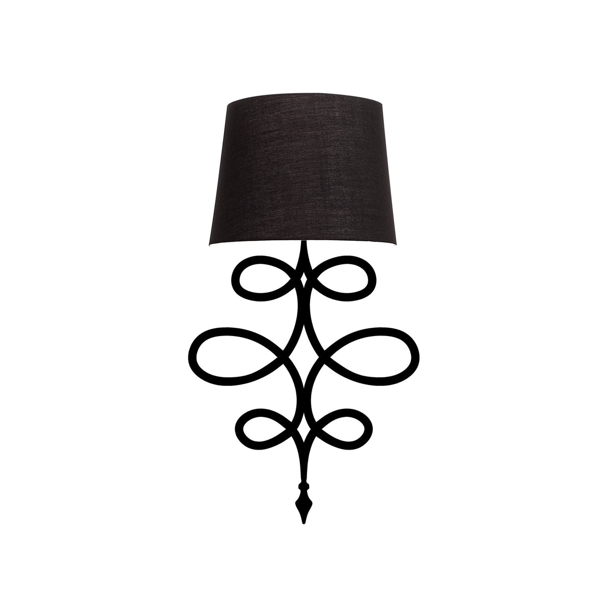 Aplique de pared metal negro 15x28x62 cm casquillo E27