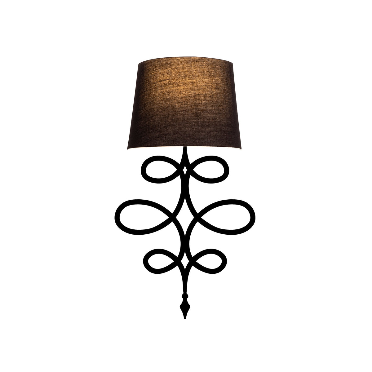 Aplique de pared metal negro 15x28x62 cm casquillo E27 (3)