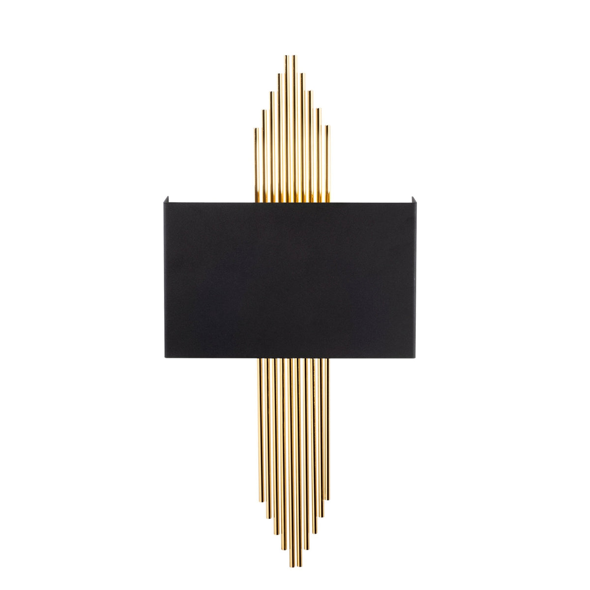 Aplique de pared recto metal negro oro 75x10x22 cm E27 (3)