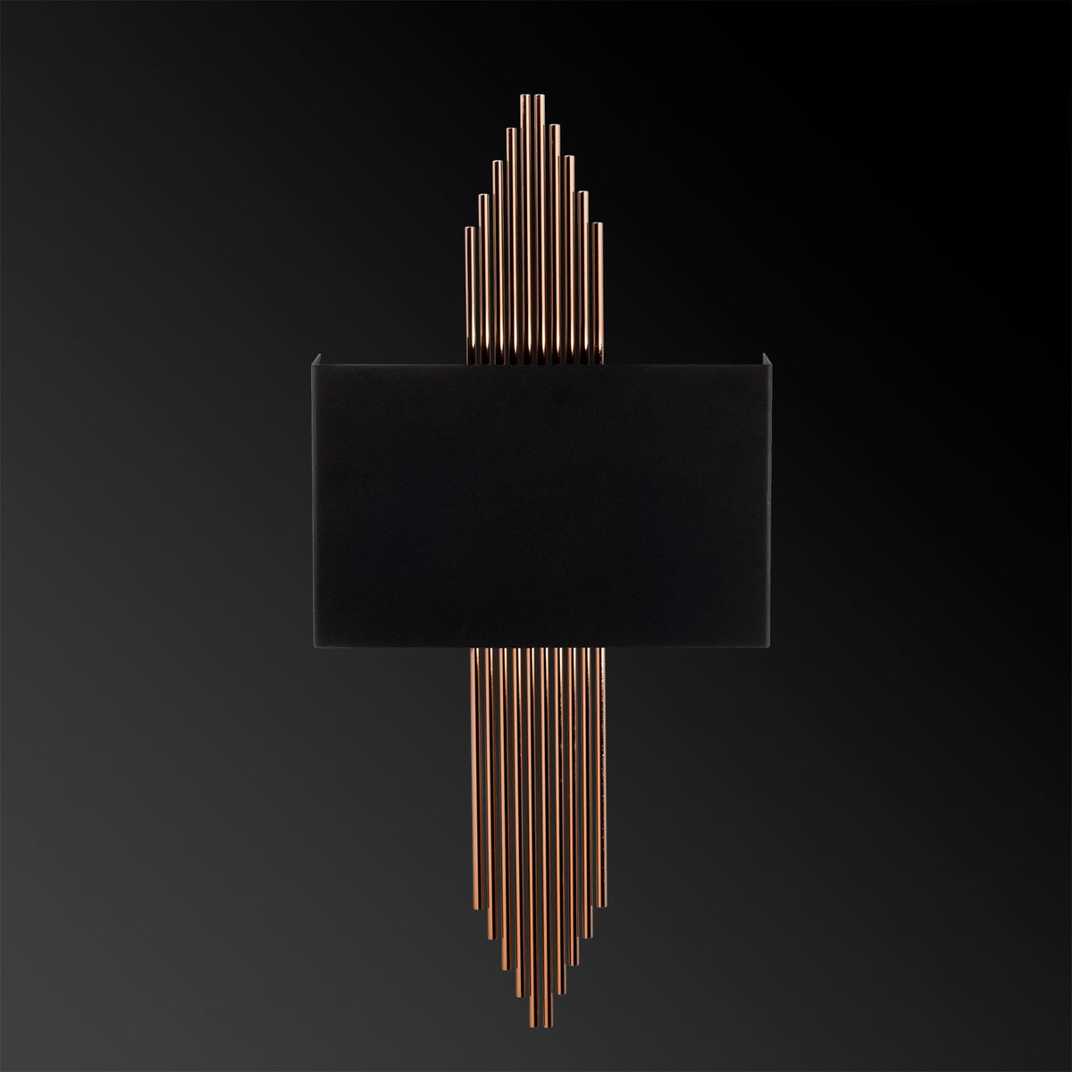 Aplique de pared recto metal negro cobre 75x10x22 cm E27 (4)
