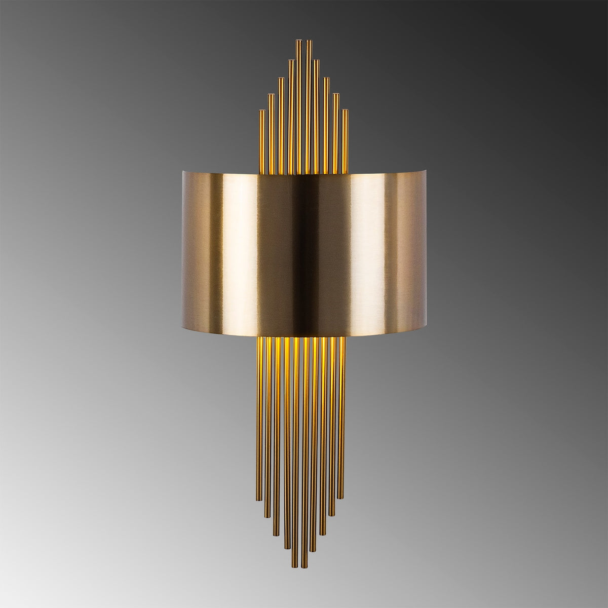 Aplique de pared hierro vintage oro 75x10x22 cm casquillo E27 (4)