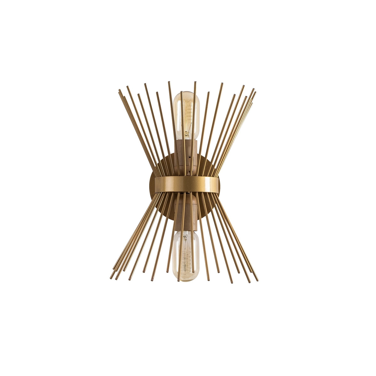 Aplique de pared hierro oro 23x16x33 cm casquillo E27