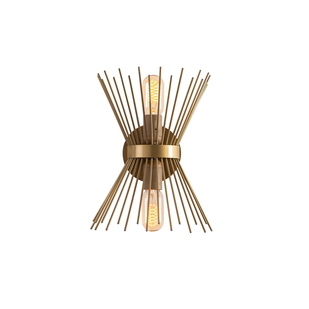 Aplique de pared hierro oro 23x16x33 cm casquillo E27 (3)