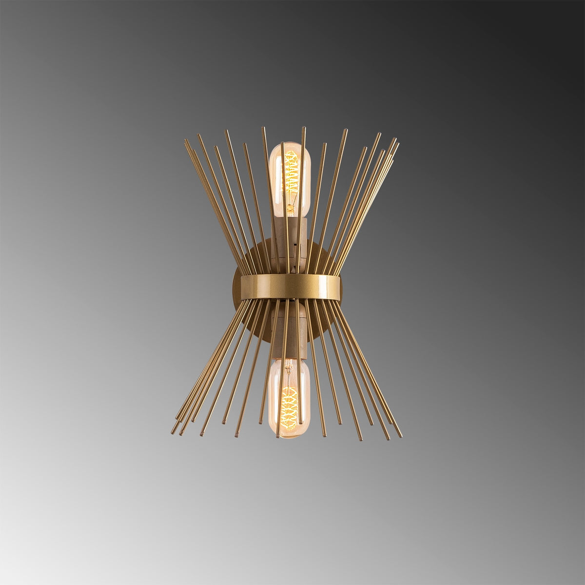 Aplique de pared hierro oro 23x16x33 cm casquillo E27 (6)
