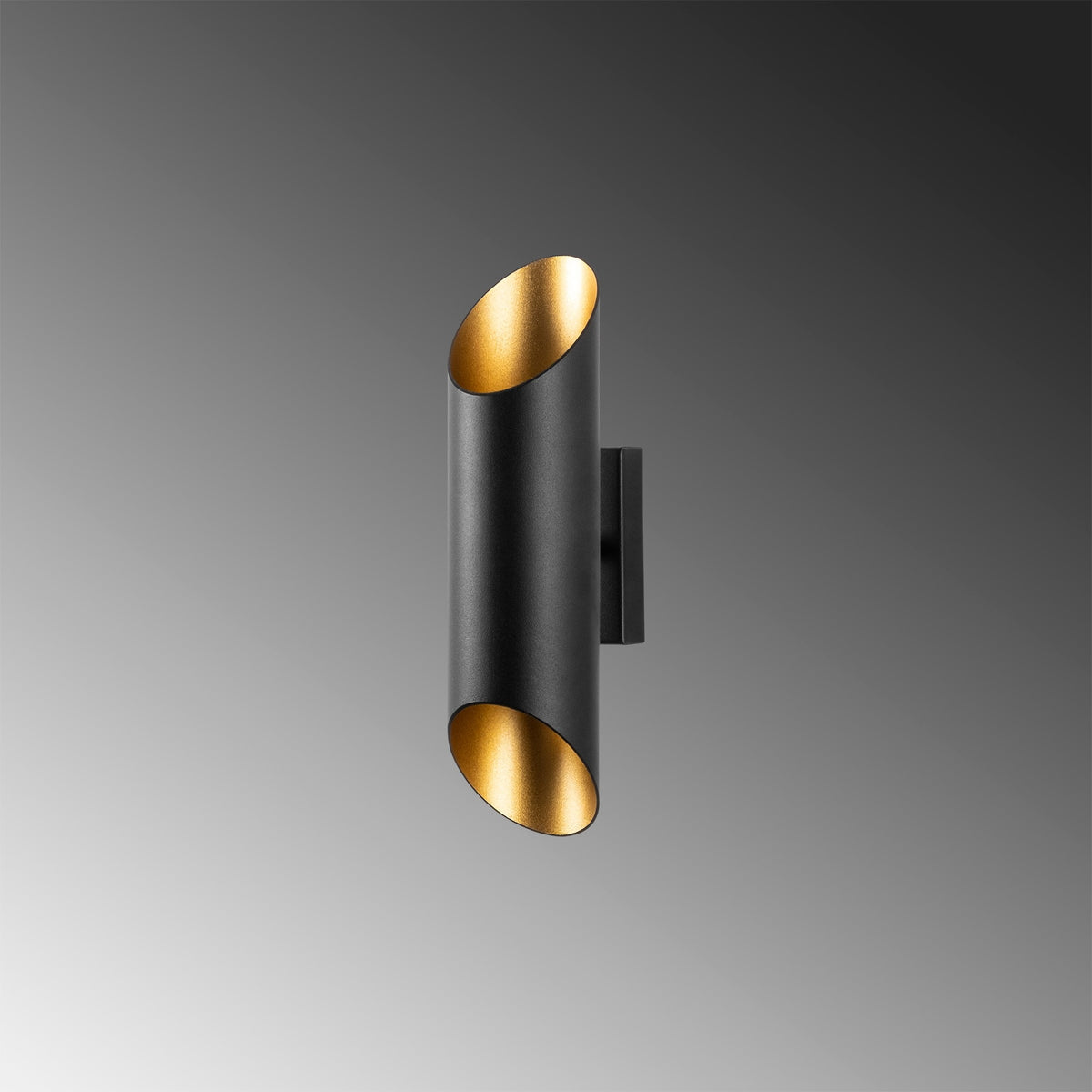 Aplique de pared metal negro 8x12x30 cm 2 casquillos G9 (3)