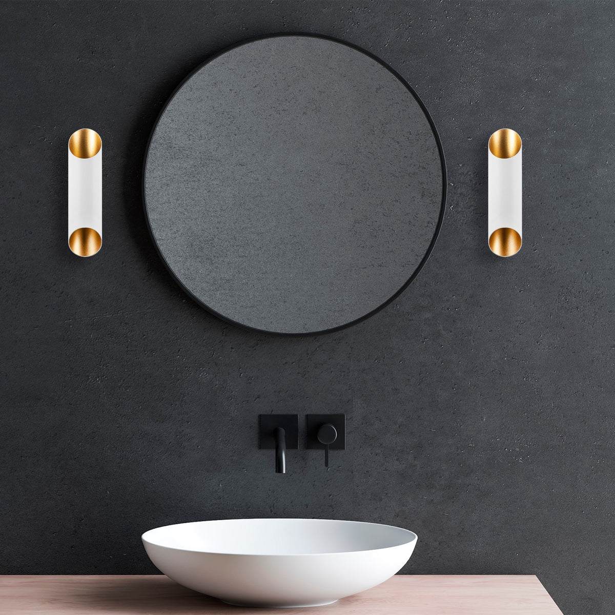 Aplique de pared metal blanco 8x12x30 cm 2 casquillos G9 (4)
